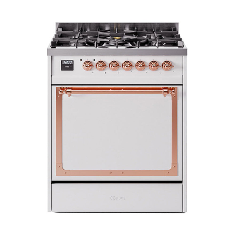 ILVE Nostalgie II Noblesse 30" Dual Fuel Range Solid Door UN30QNMP