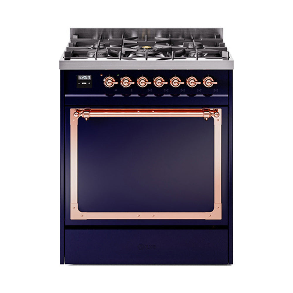 ILVE Nostalgie II Noblesse 30" Dual Fuel Range Solid Door UN30QNMP