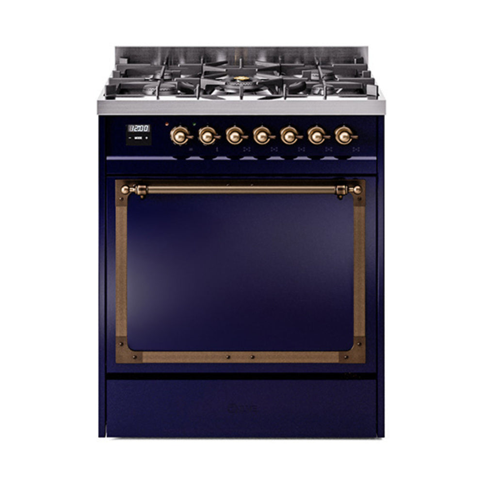 ILVE Nostalgie II Noblesse 30" Dual Fuel Range Solid Door UN30QNMP