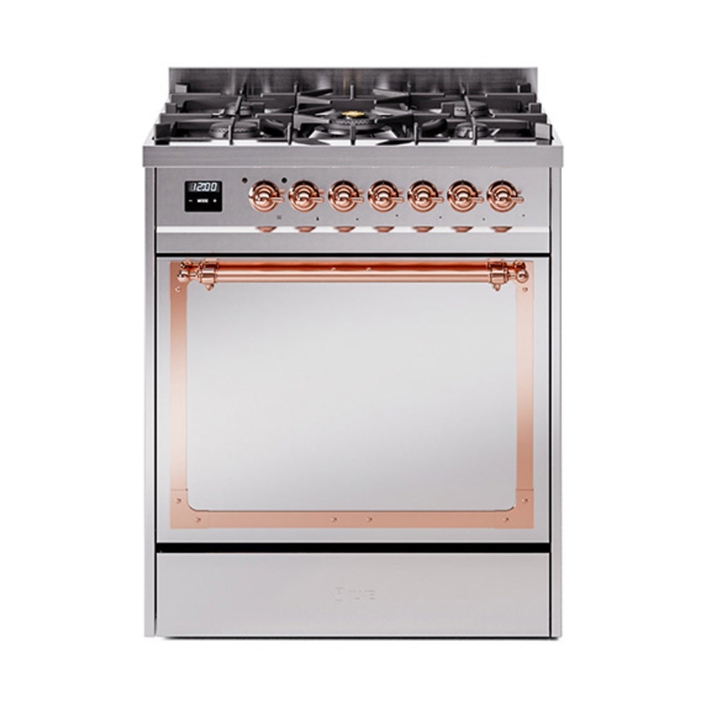 ILVE Nostalgie II Noblesse 30" Dual Fuel Range Solid Door UN30QNMP