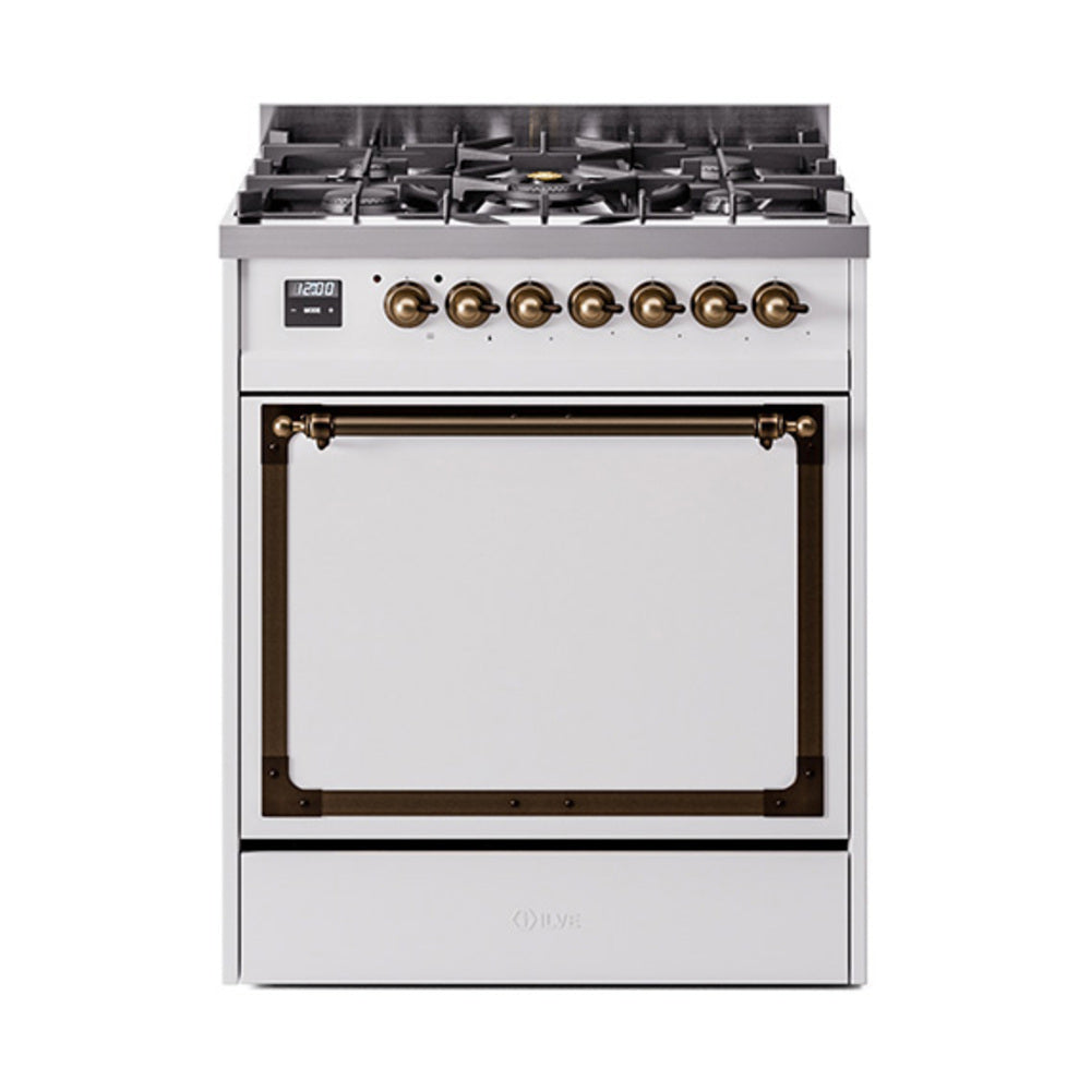 ILVE Nostalgie II Noblesse 30" Dual Fuel Range Solid Door UN30QNMP