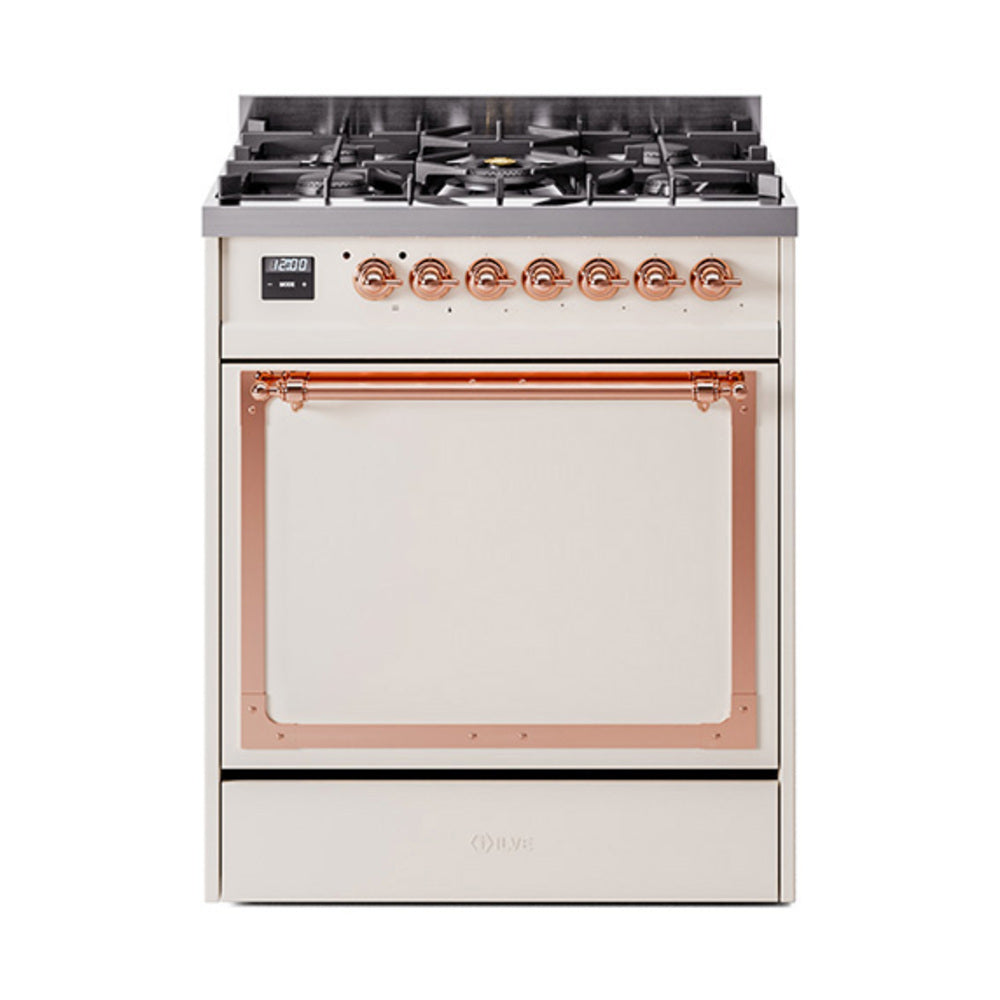ILVE Nostalgie II Noblesse 30" Dual Fuel Range Solid Door UN30QNMP