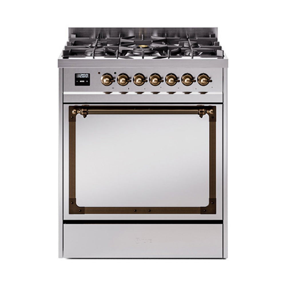 ILVE Nostalgie II Noblesse 30" Dual Fuel Range Solid Door UN30QNMP