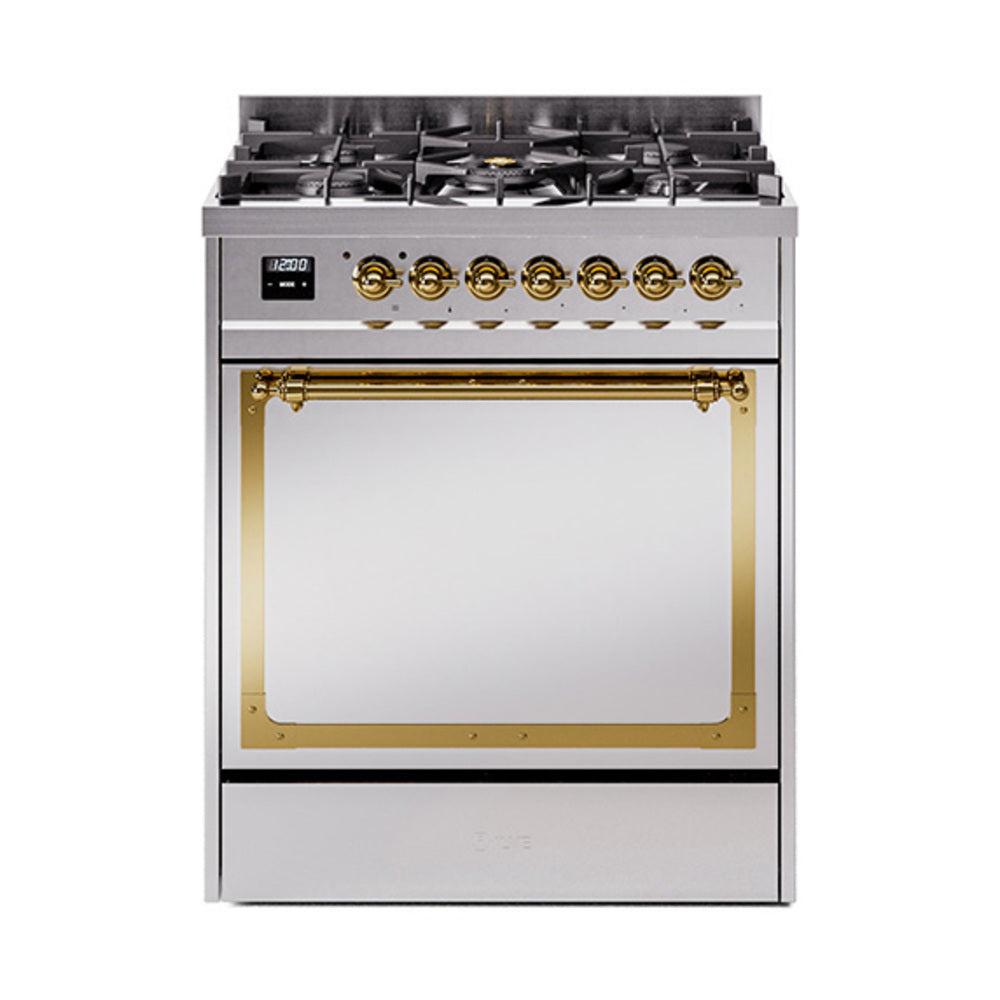 ILVE Nostalgie II Noblesse 30" Dual Fuel Range Solid Door UN30QNMP
