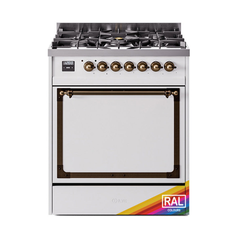 ILVE Nostalgie II Noblesse 30" Dual Fuel Range Solid Door UN30QNMP