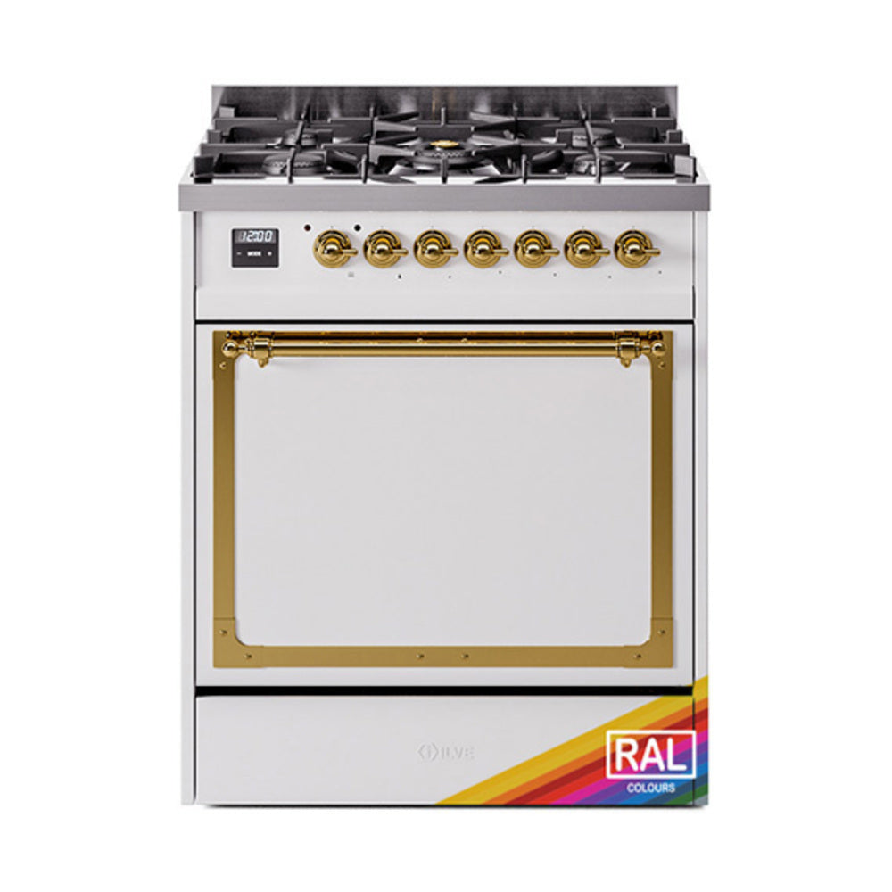 ILVE Nostalgie II Noblesse 30" Dual Fuel Range Solid Door UN30QNMP
