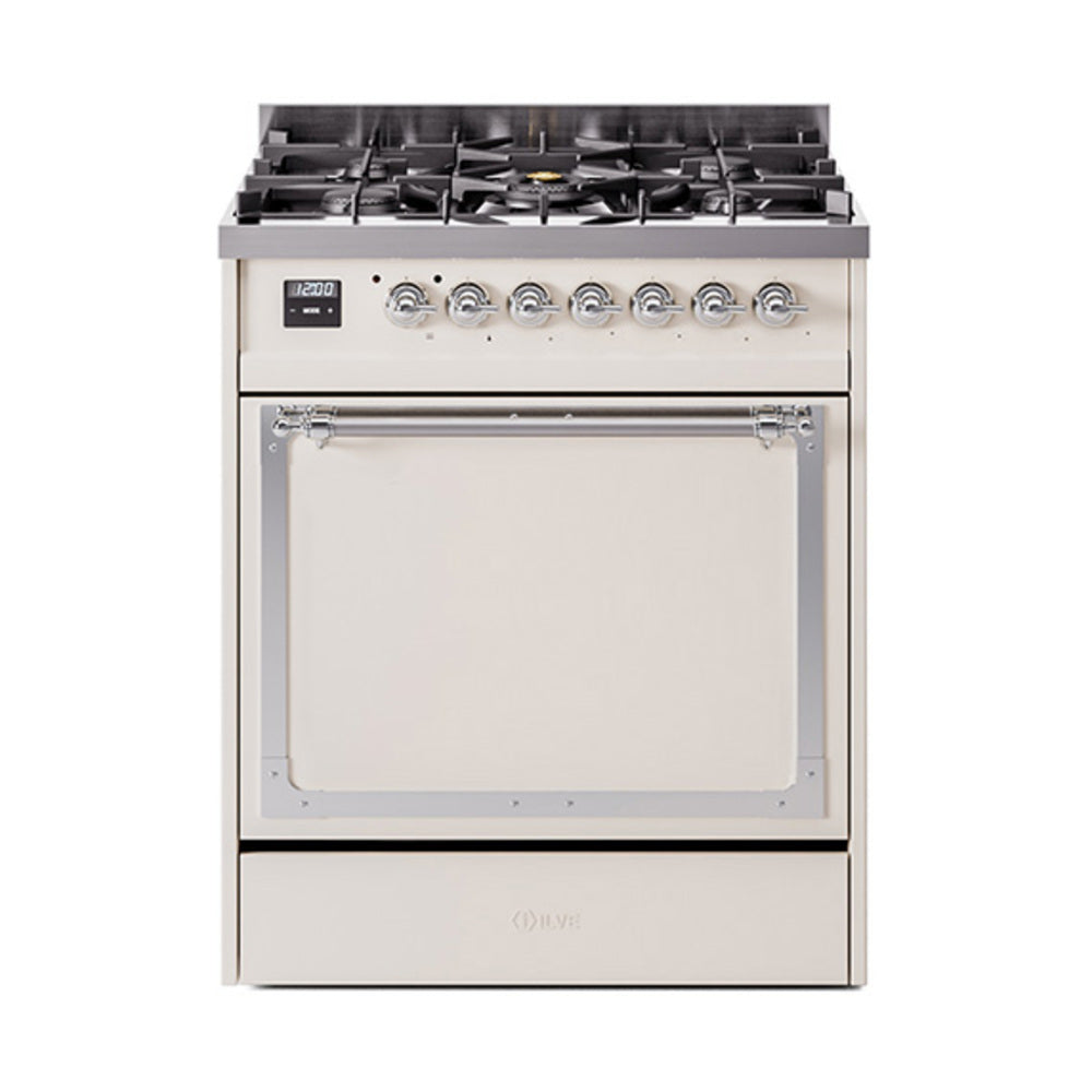 ILVE Nostalgie II Noblesse 30" Dual Fuel Range Solid Door UN30QNMP