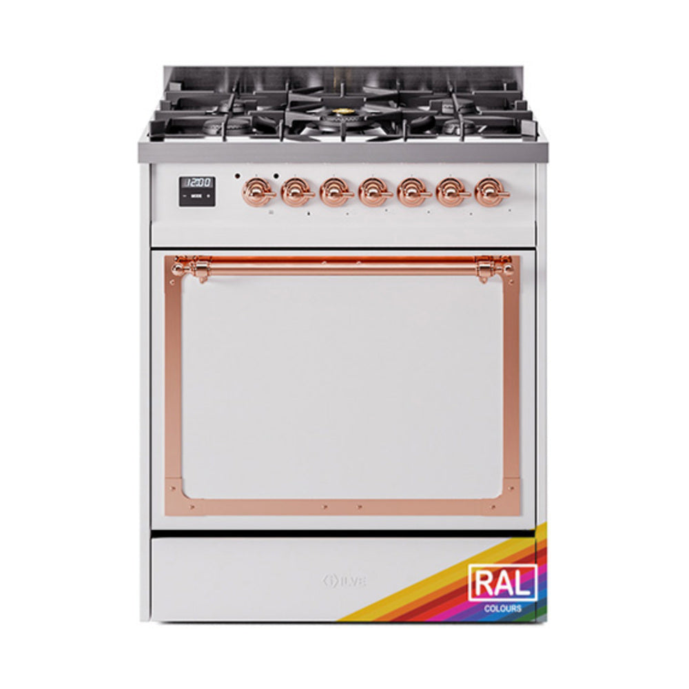 ILVE Nostalgie II Noblesse 30" Dual Fuel Range Solid Door UN30QNMP