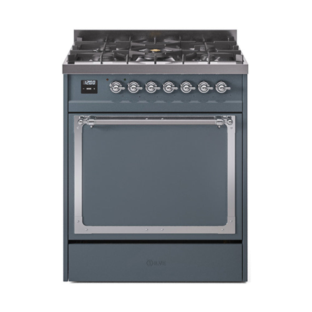 ILVE Nostalgie II Noblesse 30" Dual Fuel Range Solid Door UN30QNMP