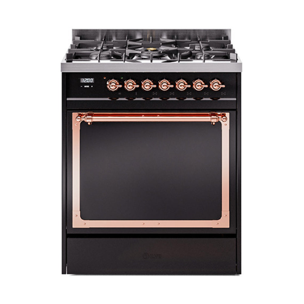 ILVE Nostalgie II Noblesse 30" Dual Fuel Range Solid Door UN30QNMP