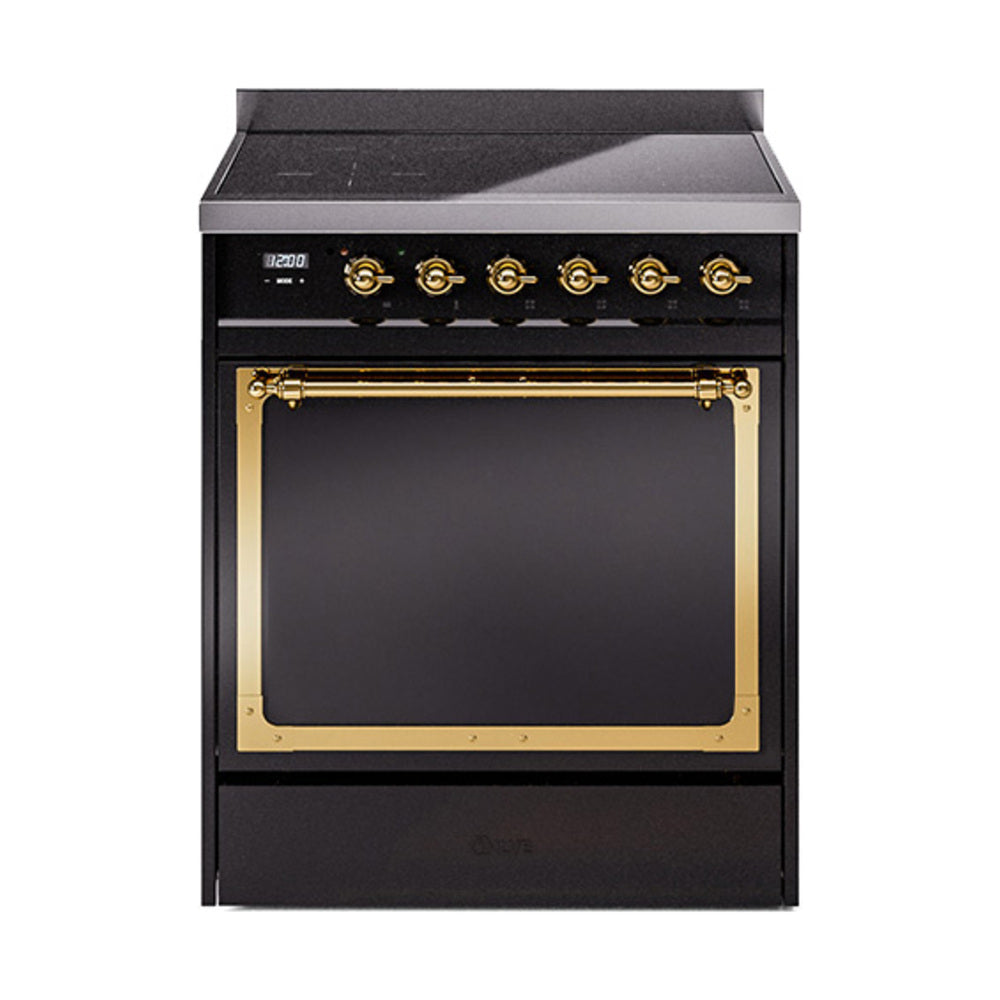 ILVE Nostalgie II Noblesse 30" Induction Freestanding Range with Solid Door UNI304QNMP