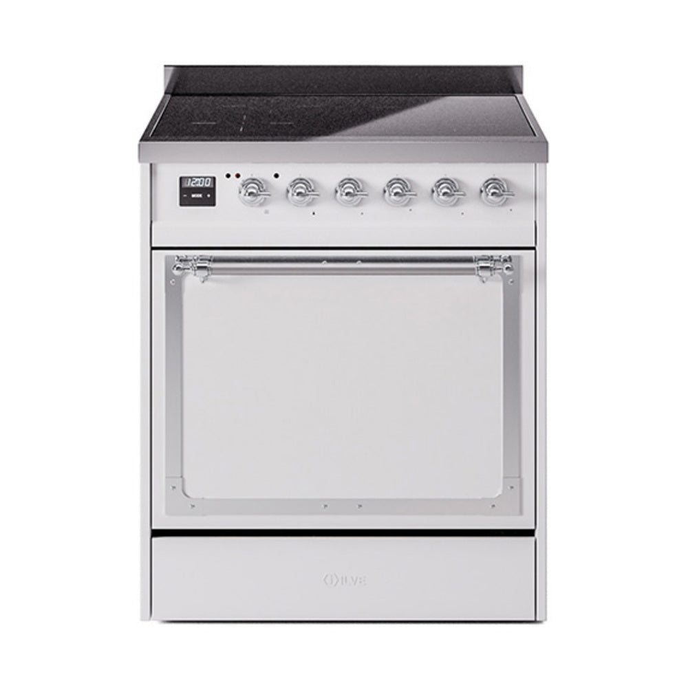 ILVE Nostalgie II Noblesse 30" Induction Freestanding Range with Solid Door UNI304QNMP