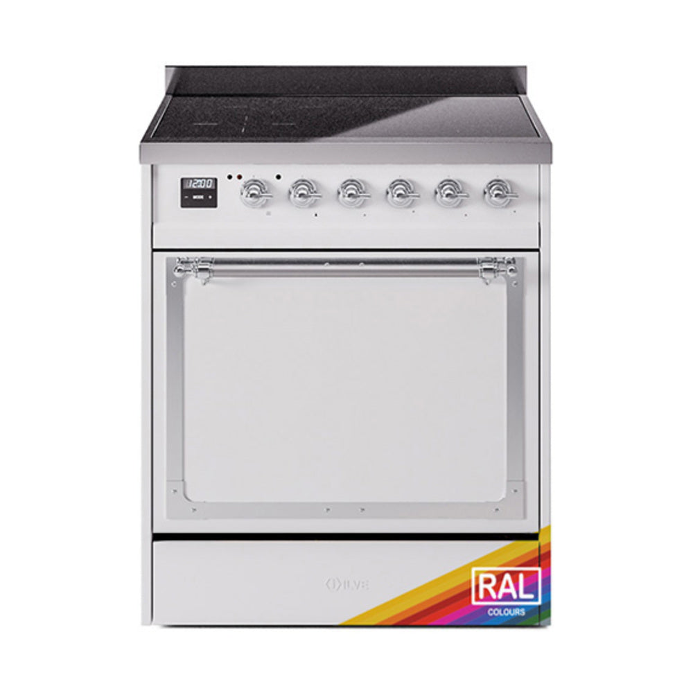 ILVE Nostalgie II Noblesse 30" Induction Freestanding Range with Solid Door UNI304QNMP