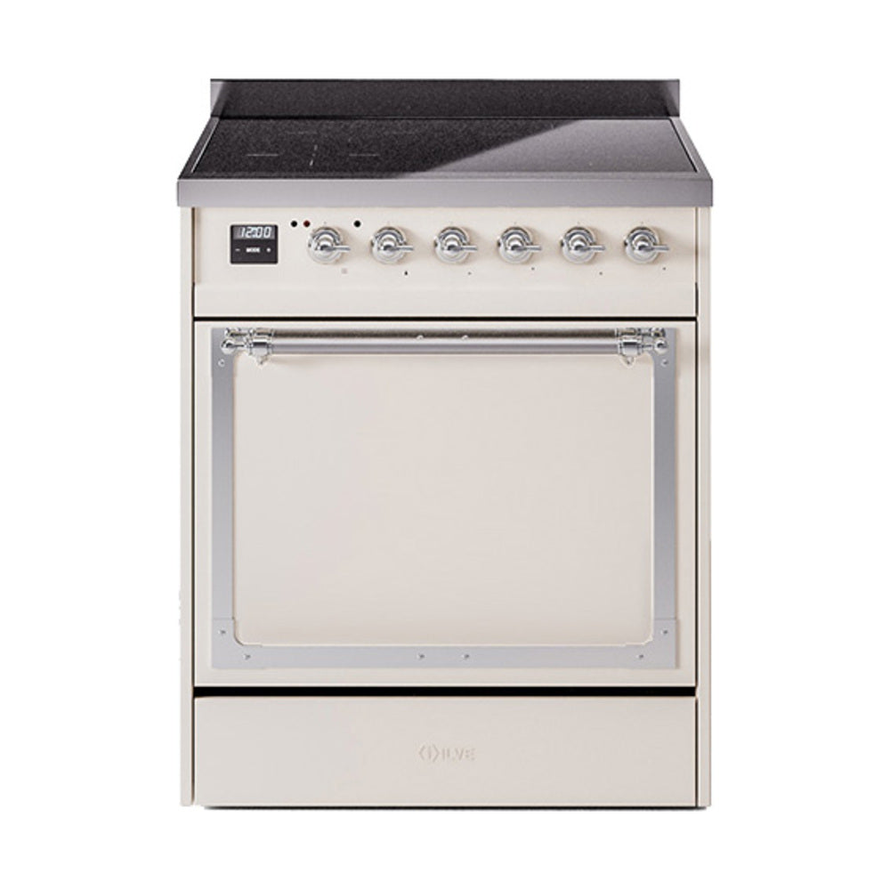 ILVE Nostalgie II Noblesse 30" Induction Freestanding Range with Solid Door UNI304QNMP