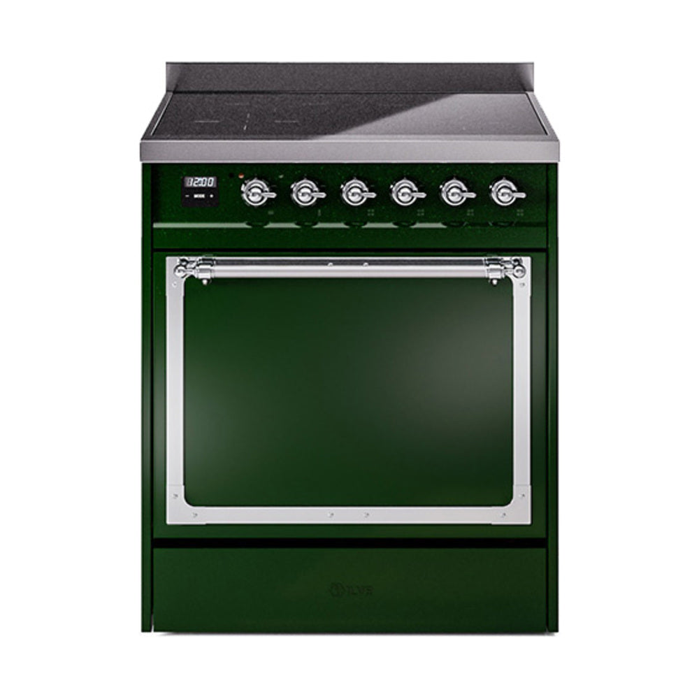 ILVE Nostalgie II Noblesse 30" Induction Freestanding Range with Solid Door UNI304QNMP