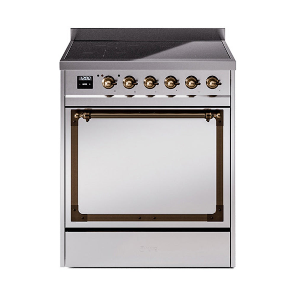 ILVE Nostalgie II Noblesse 30" Induction Freestanding Range with Solid Door UNI304QNMP