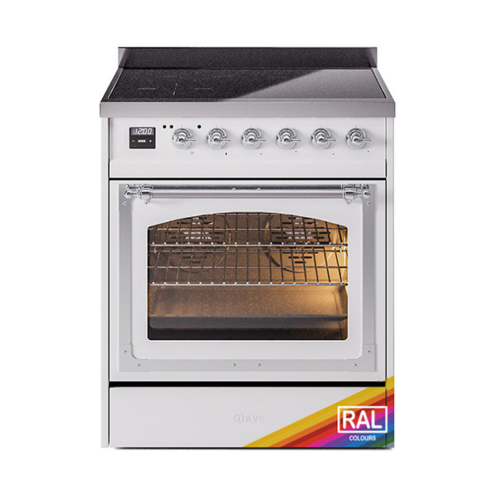 ILVE Nostalgie II Noblesse 30" Induction Freestanding Range with Triple Glass Door UNI304NMP