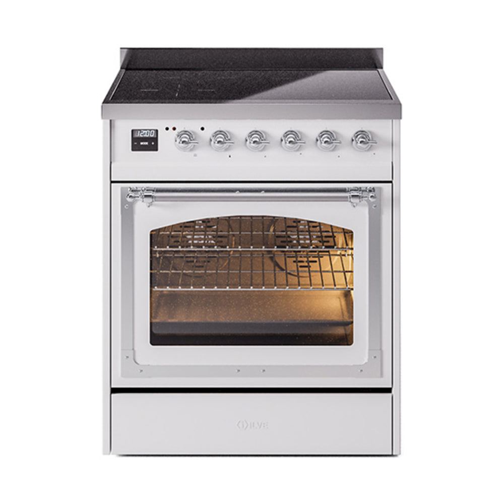 ILVE Nostalgie II Noblesse 30" Induction Freestanding Range with Triple Glass Door UNI304NMP