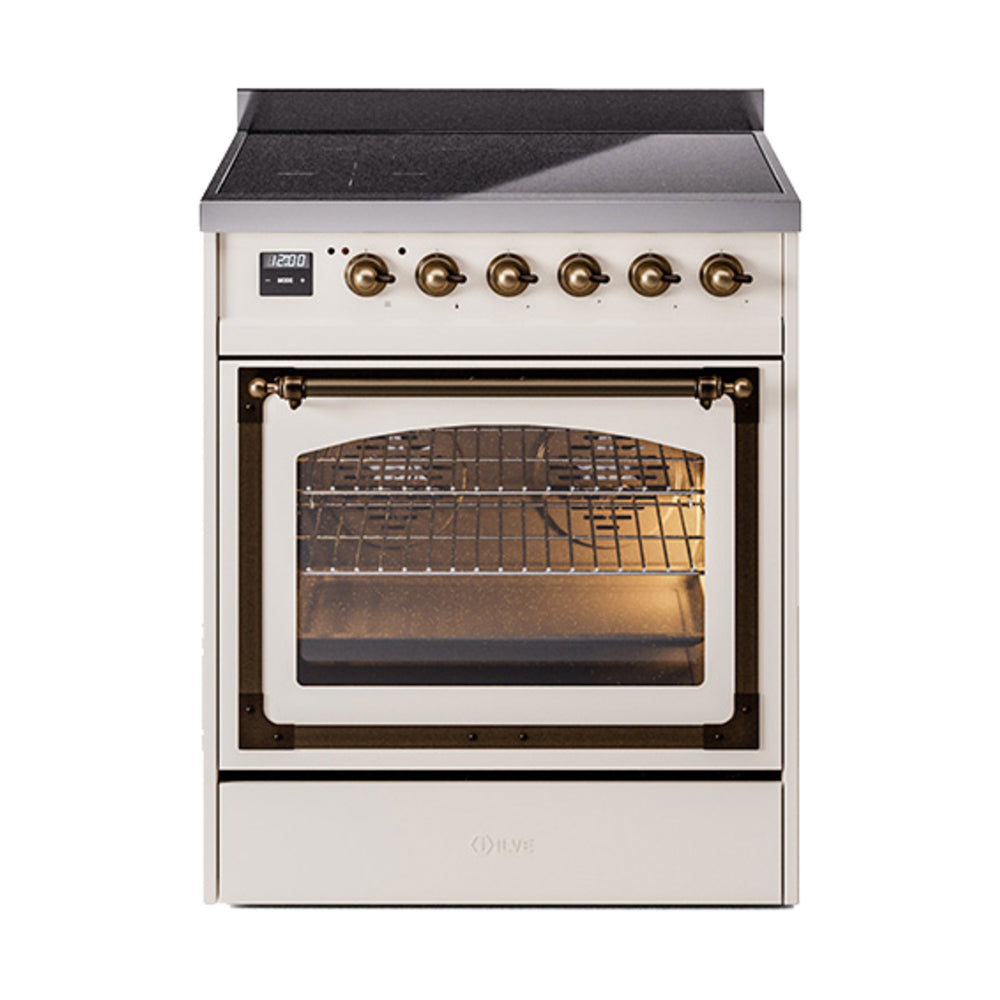 ILVE Nostalgie II Noblesse 30″ Induction Freestanding Range with Triple Glass Door UNI304NMP
