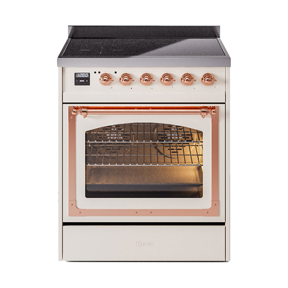 ILVE Nostalgie II Noblesse 30" Induction Freestanding Range with Triple Glass Door UNI304NMP