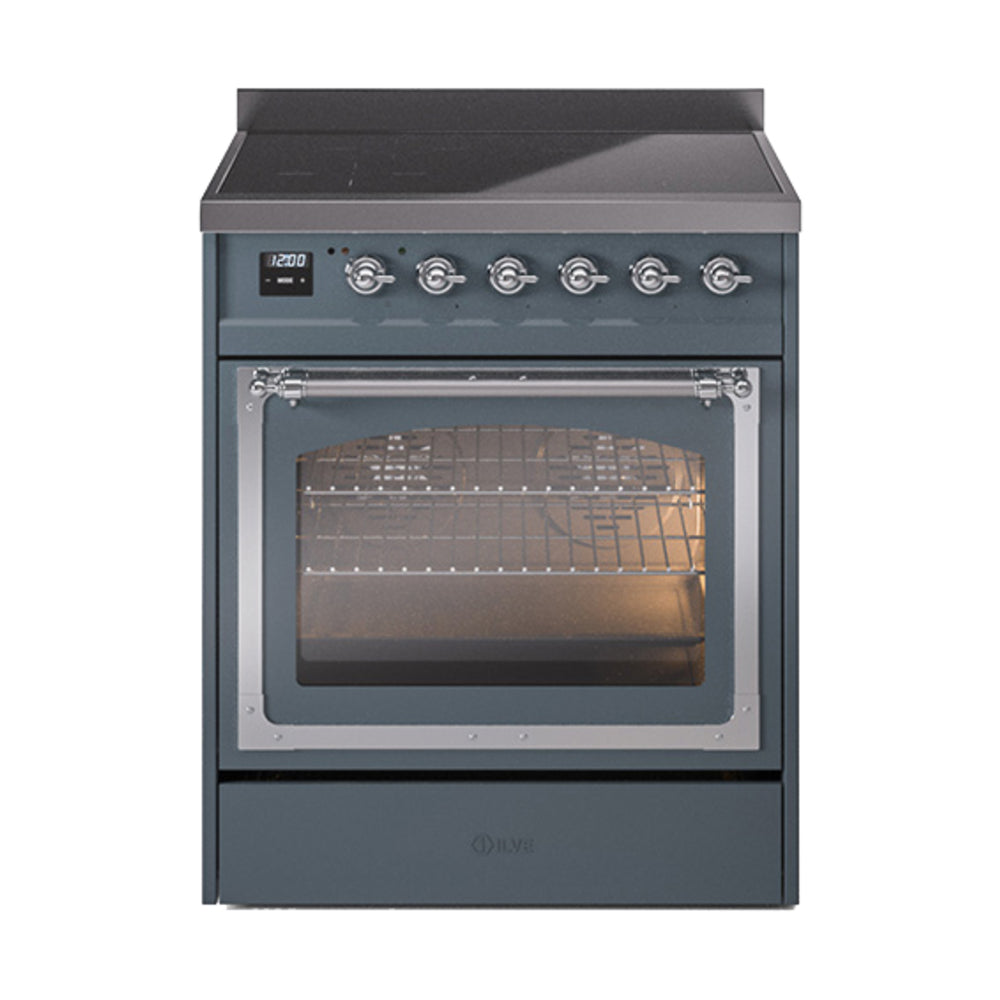ILVE Nostalgie II Noblesse 30" Induction Freestanding Range with Triple Glass Door UNI304NMP