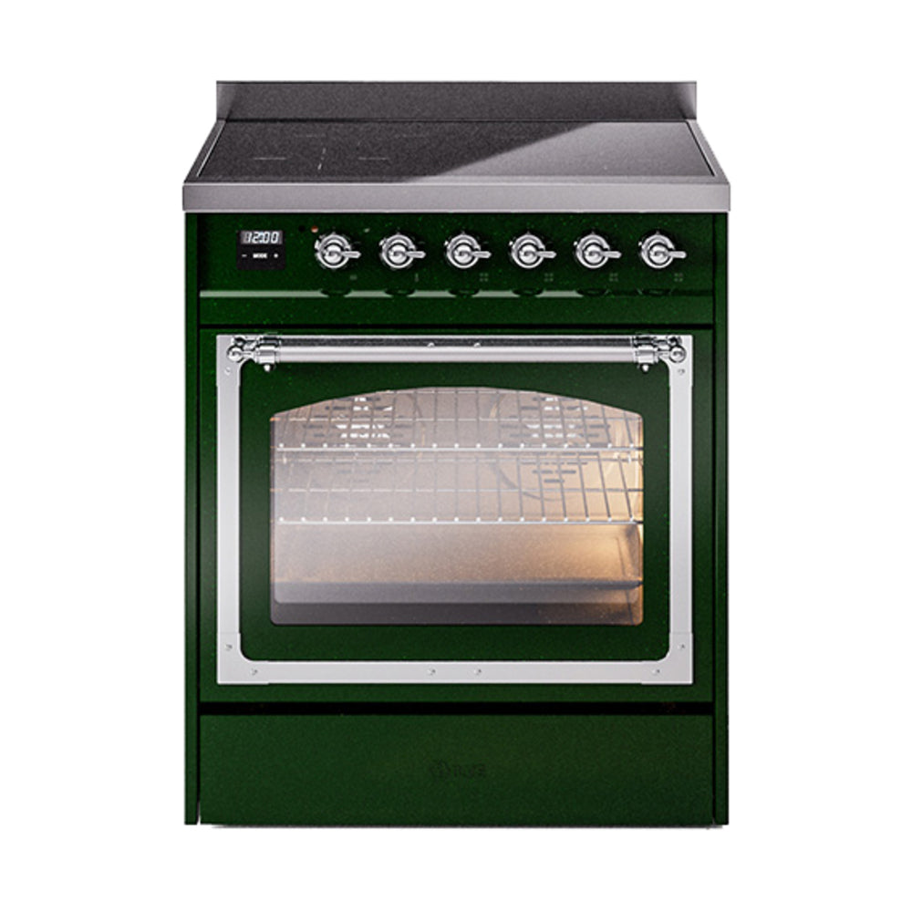 ILVE Nostalgie II Noblesse 30" Induction Freestanding Range with Triple Glass Door UNI304NMP