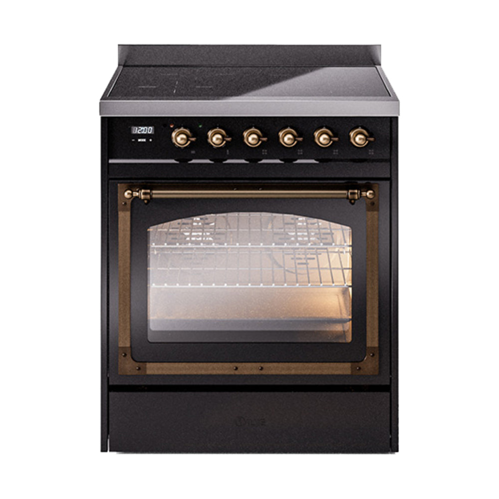 ILVE Nostalgie II Noblesse 30" Induction Freestanding Range with Triple Glass Door UNI304NMP