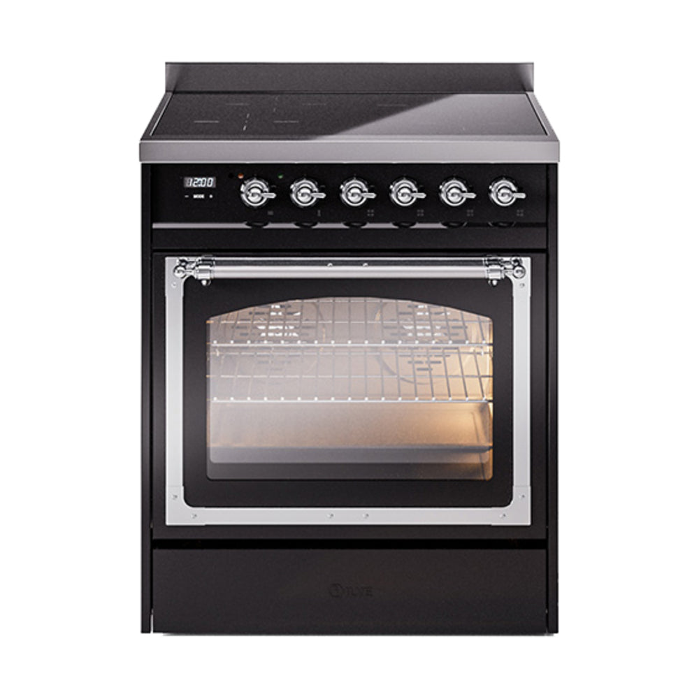 ILVE Nostalgie II Noblesse 30" Induction Freestanding Range with Triple Glass Door UNI304NMP