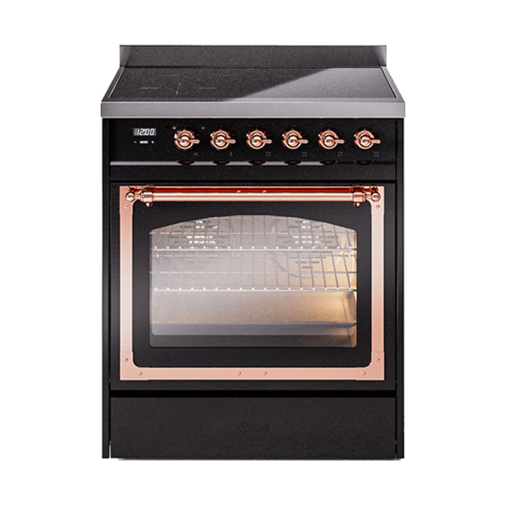 ILVE Nostalgie II Noblesse 30" Induction Freestanding Range with Triple Glass Door UNI304NMP