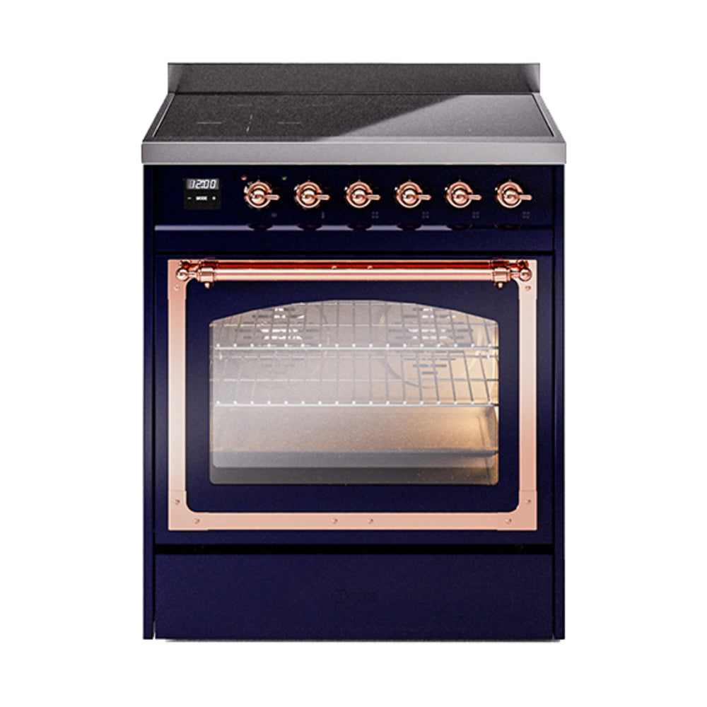 ILVE Nostalgie II Noblesse 30" Induction Freestanding Range with Triple Glass Door UNI304NMP