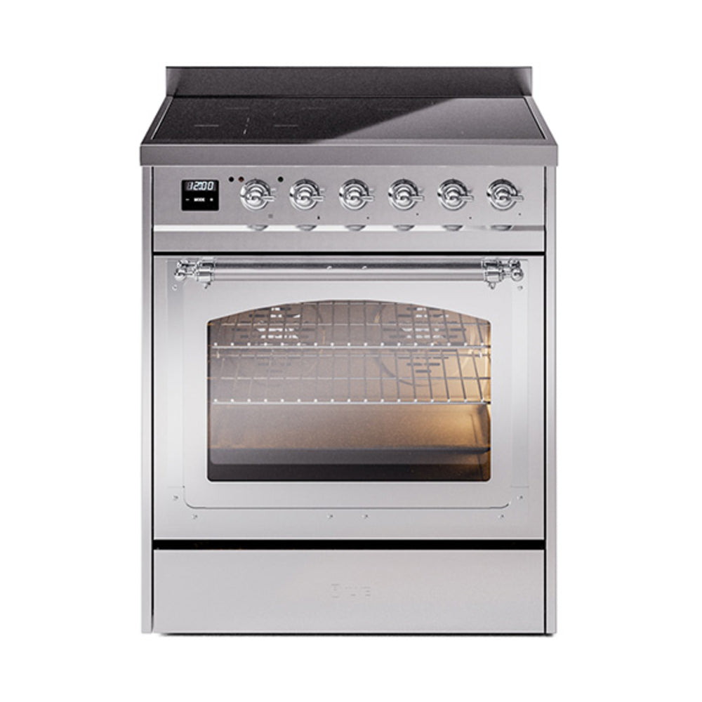 ILVE Nostalgie II Noblesse 30" Induction Freestanding Range with Triple Glass Door UNI304NMP