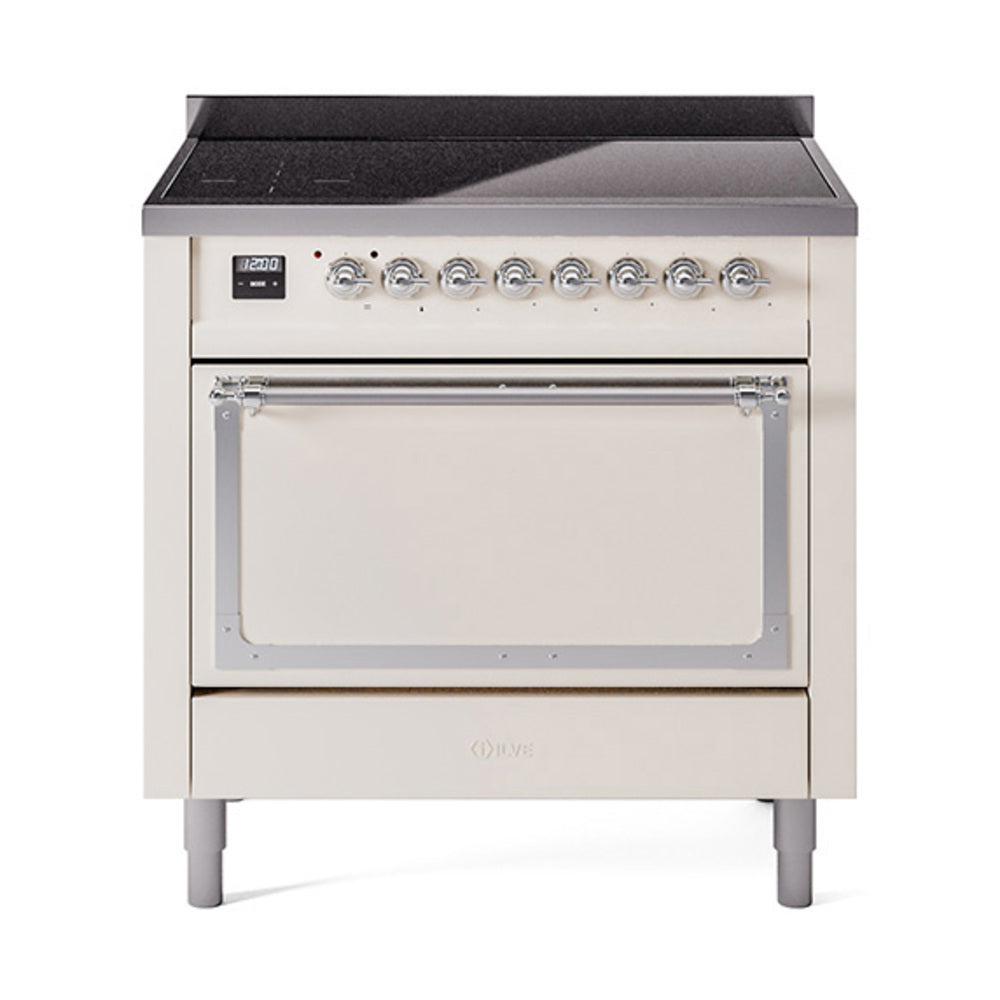 ILVE Nostalgie II Noblesse 36" Induction Freestanding Range with Solid Door UNI366QNMP