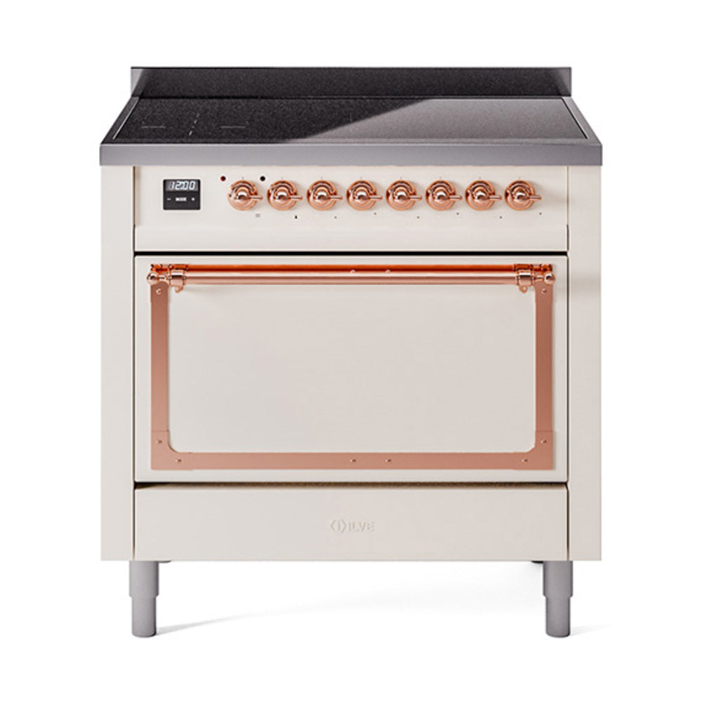 ILVE Nostalgie II Noblesse 36" Induction Freestanding Range with Solid Door UNI366QNMP