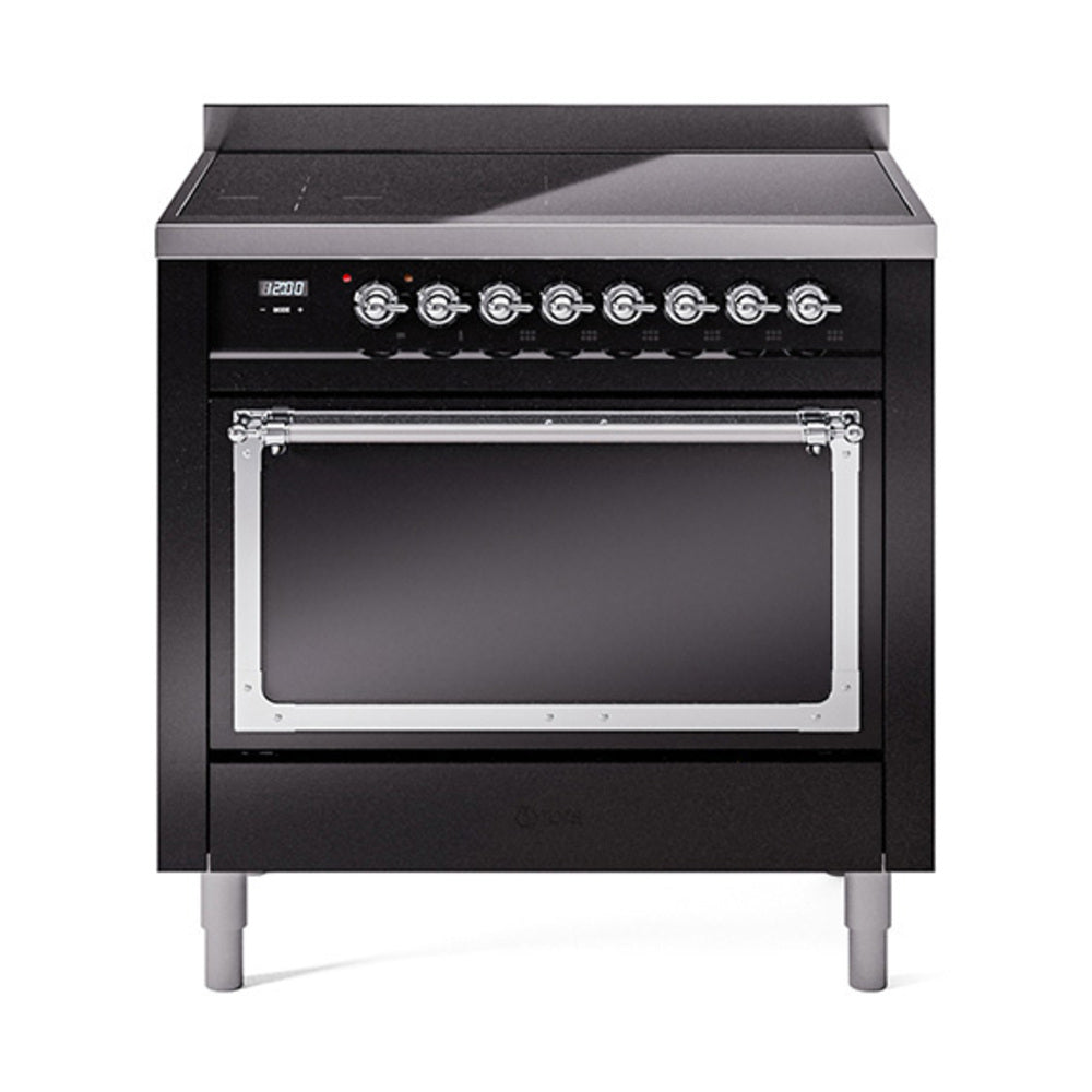 ILVE Nostalgie II Noblesse 36" Induction Freestanding Range with Solid Door UNI366QNMP