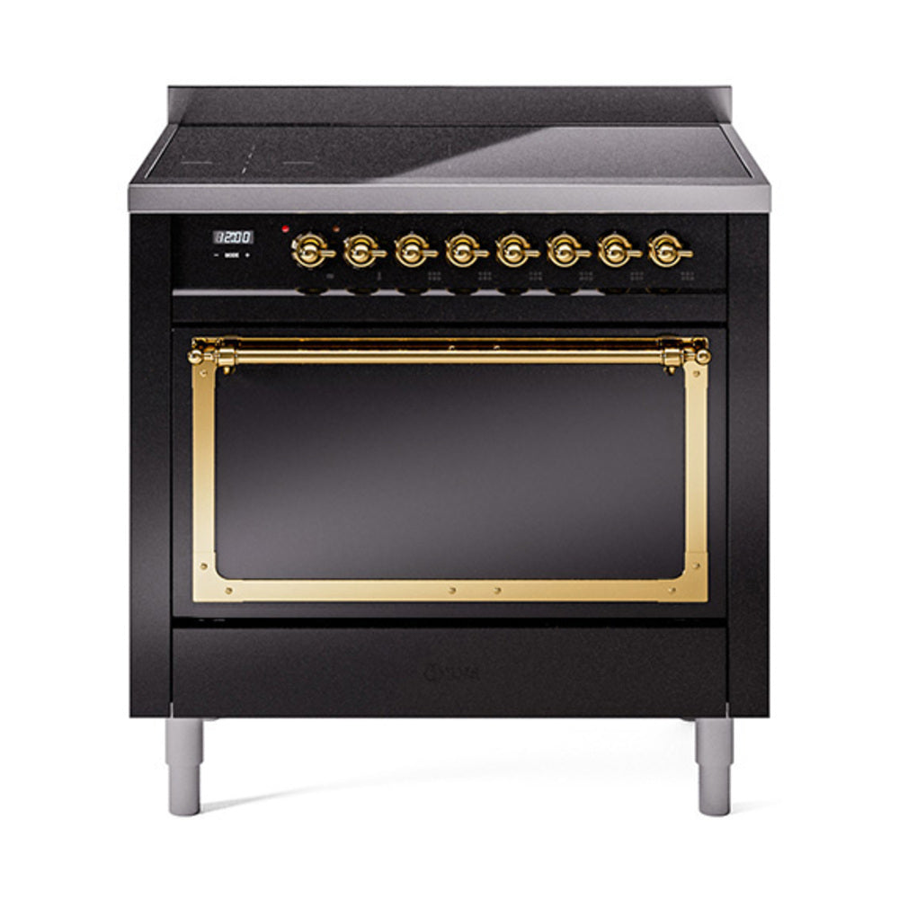 ILVE Nostalgie II Noblesse 36" Induction Freestanding Range with Solid Door UNI366QNMP