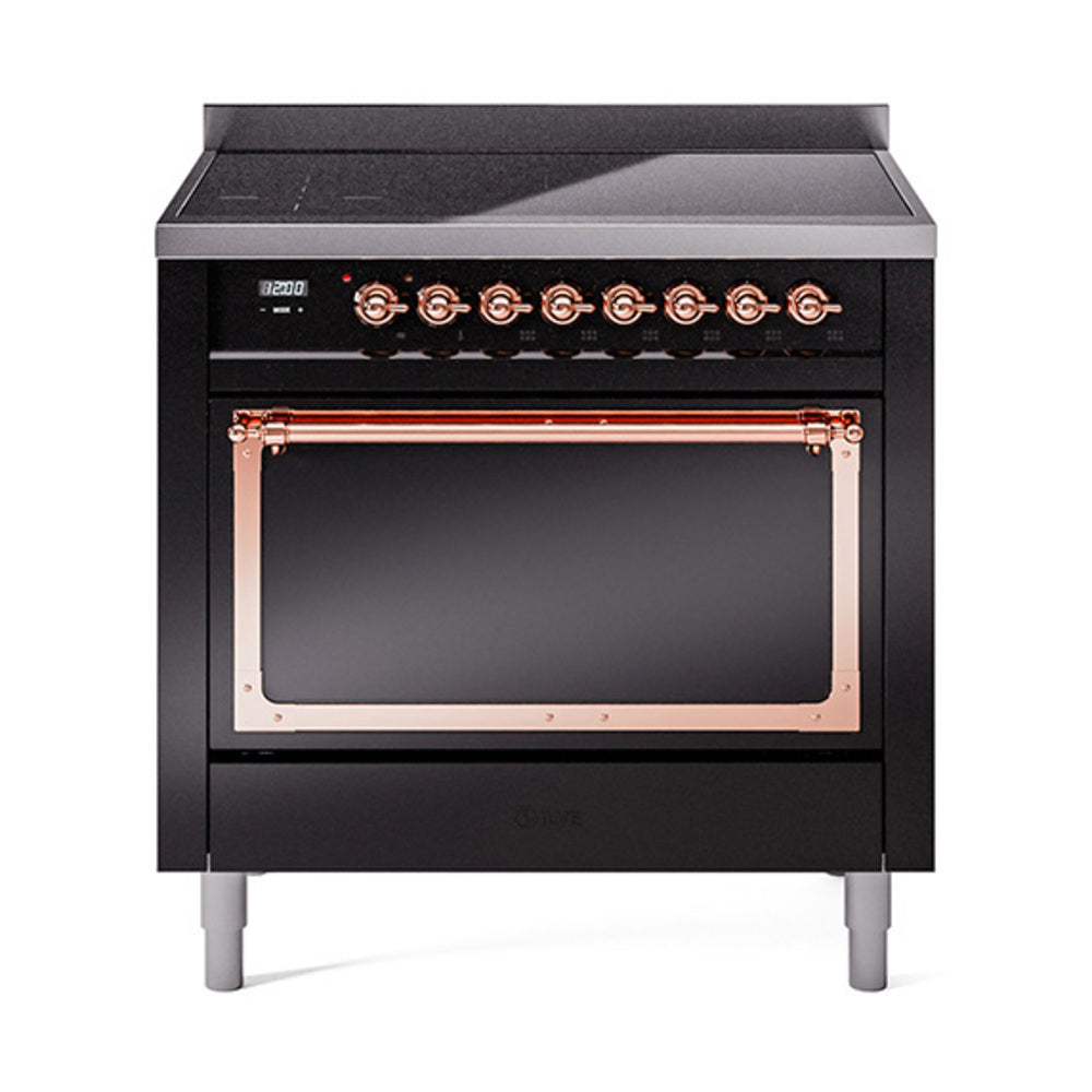 ILVE Nostalgie II Noblesse 36" Induction Freestanding Range with Solid Door UNI366QNMP