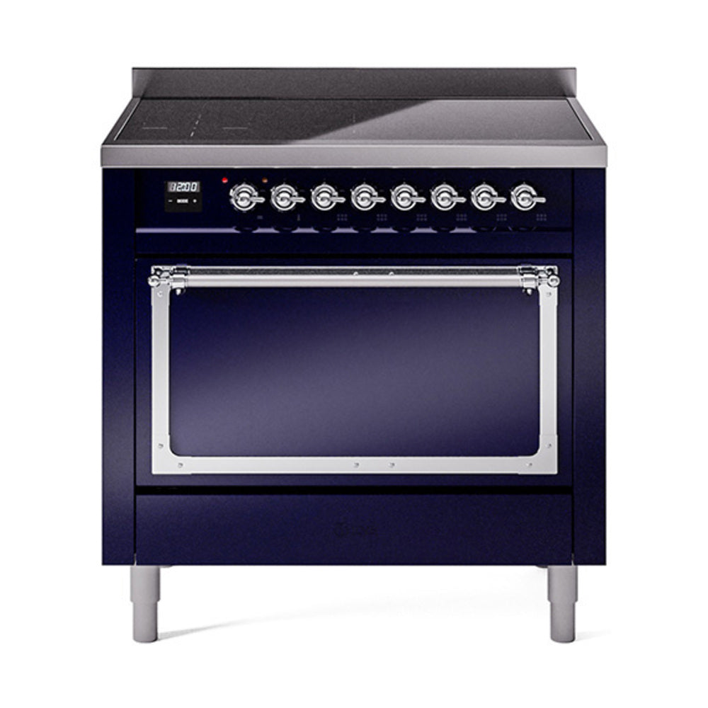 ILVE Nostalgie II Noblesse 36" Induction Freestanding Range with Solid Door UNI366QNMP