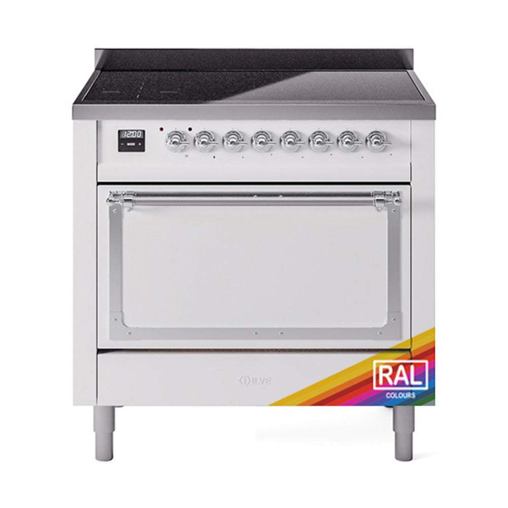 ILVE Nostalgie II Noblesse 36" Induction Freestanding Range with Solid Door UNI366QNMP