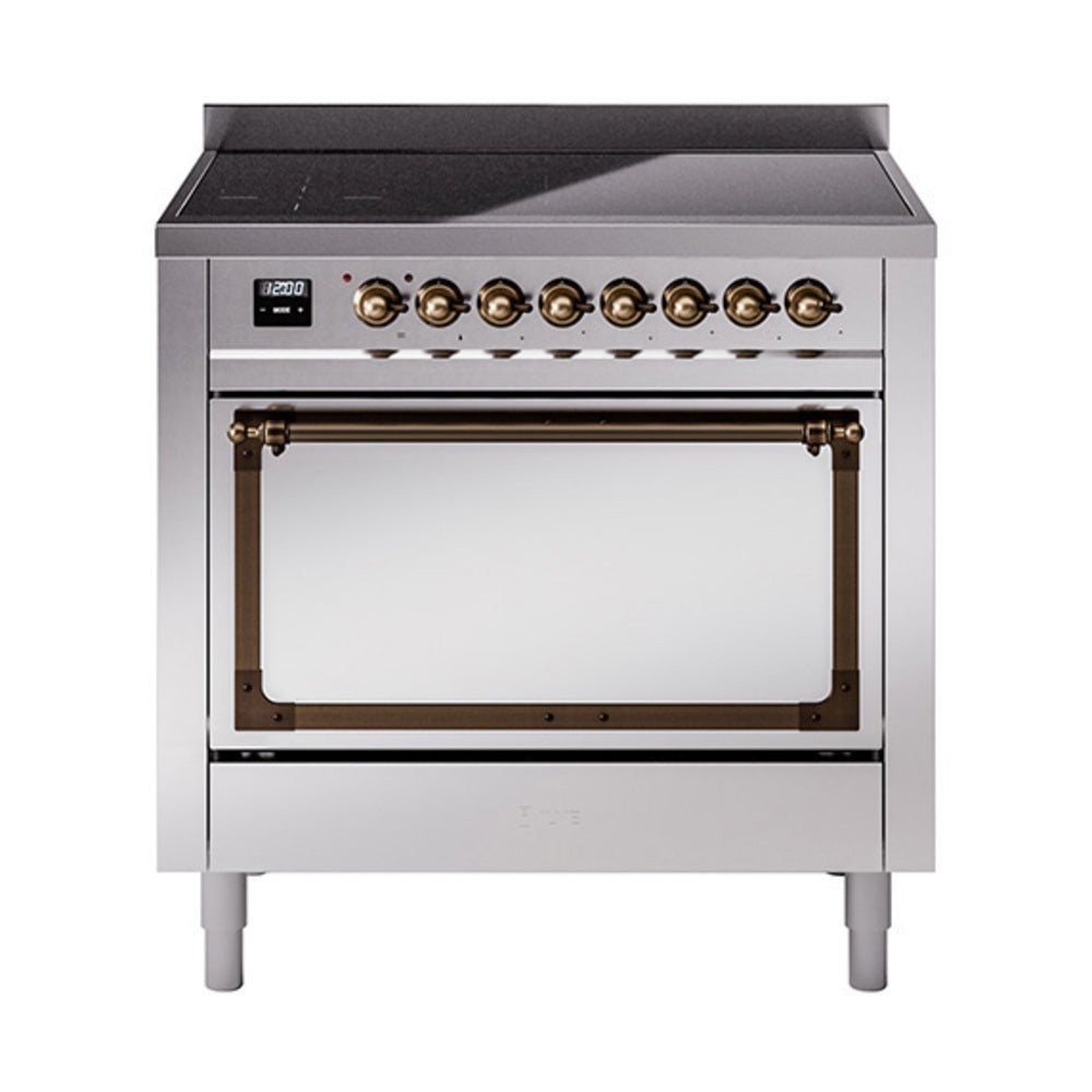 ILVE Nostalgie II Noblesse 36" Induction Freestanding Range with Solid Door UNI366QNMP