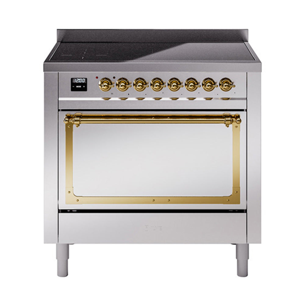 ILVE Nostalgie II Noblesse 36" Induction Freestanding Range with Solid Door UNI366QNMP