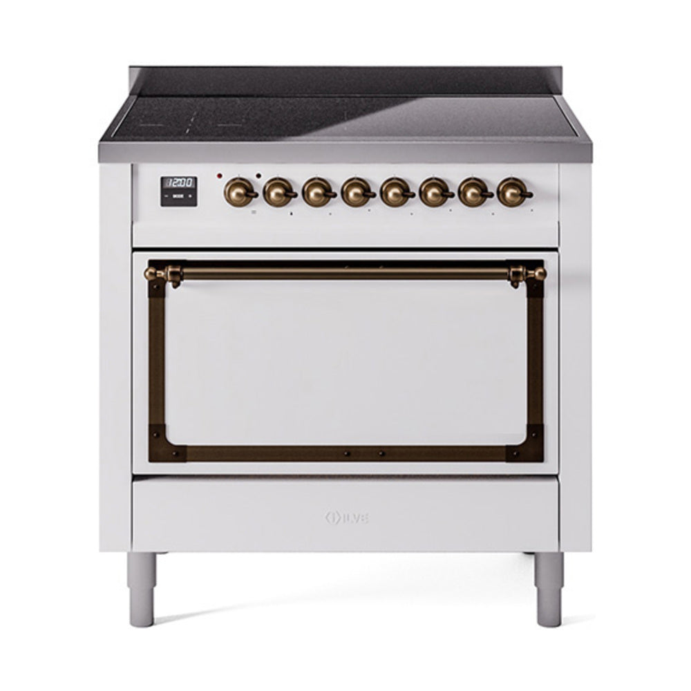ILVE Nostalgie II Noblesse 36" Induction Freestanding Range with Solid Door UNI366QNMP