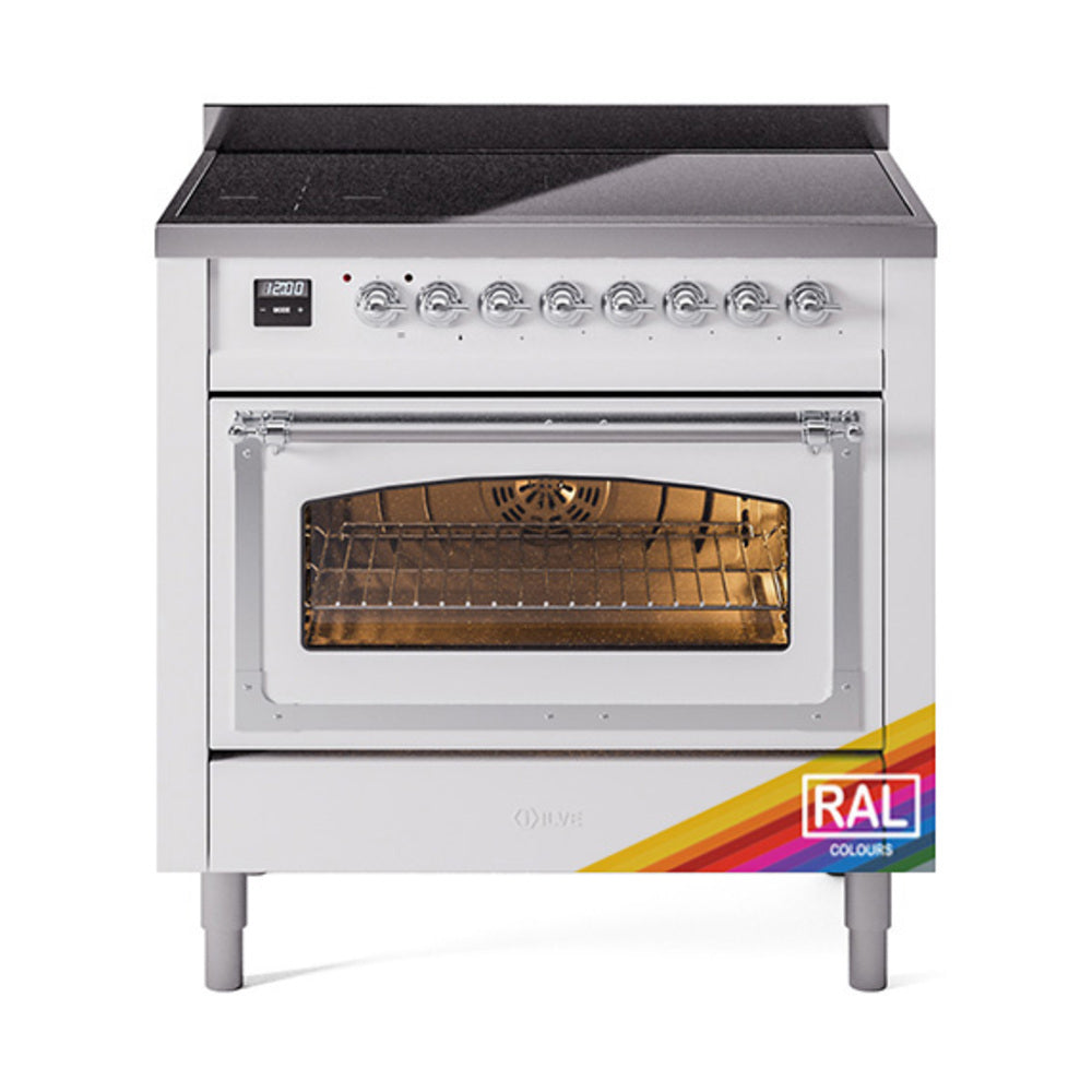 ILVE Nostalgie II Noblesse 36" Induction Freestanding Range with Triple Glass Door UNI366NMP