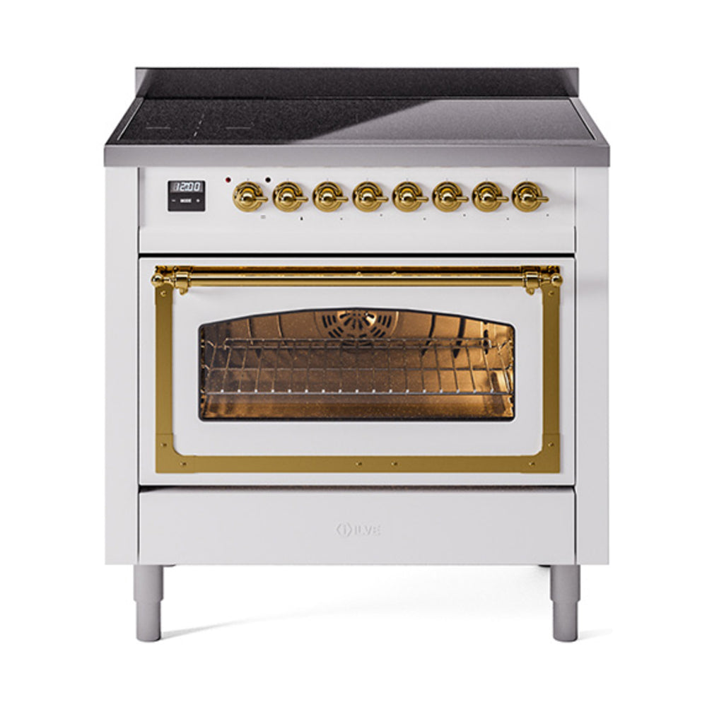 ILVE Nostalgie II Noblesse 36" Induction Freestanding Range with Triple Glass Door UNI366NMP