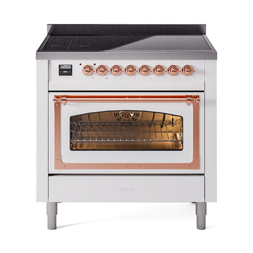 ILVE Nostalgie II Noblesse 36" Induction Freestanding Range with Triple Glass Door UNI366NMP