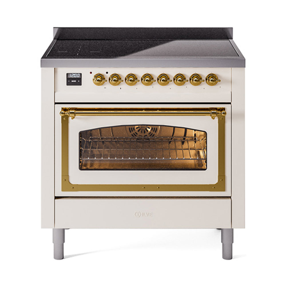 ILVE Nostalgie II Noblesse 36" Induction Freestanding Range with Triple Glass Door UNI366NMP