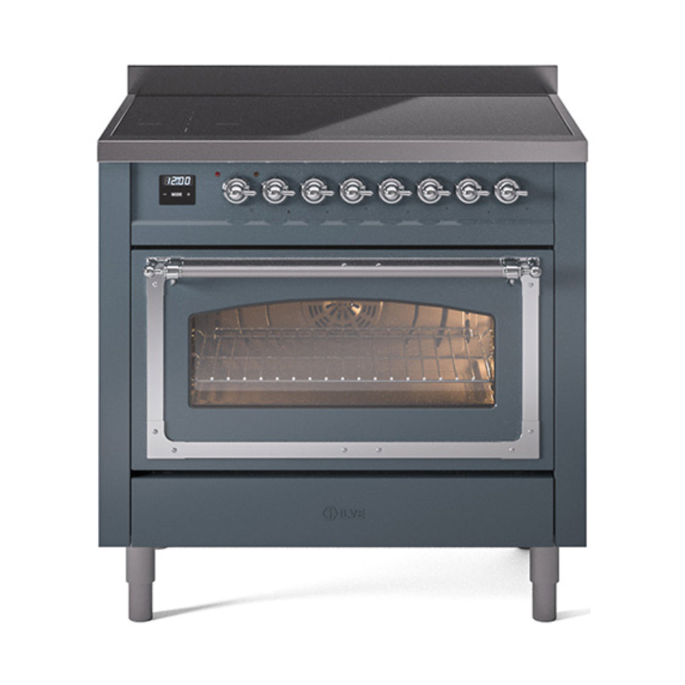 ILVE Nostalgie II Noblesse 36" Induction Freestanding Range with Triple Glass Door UNI366NMP