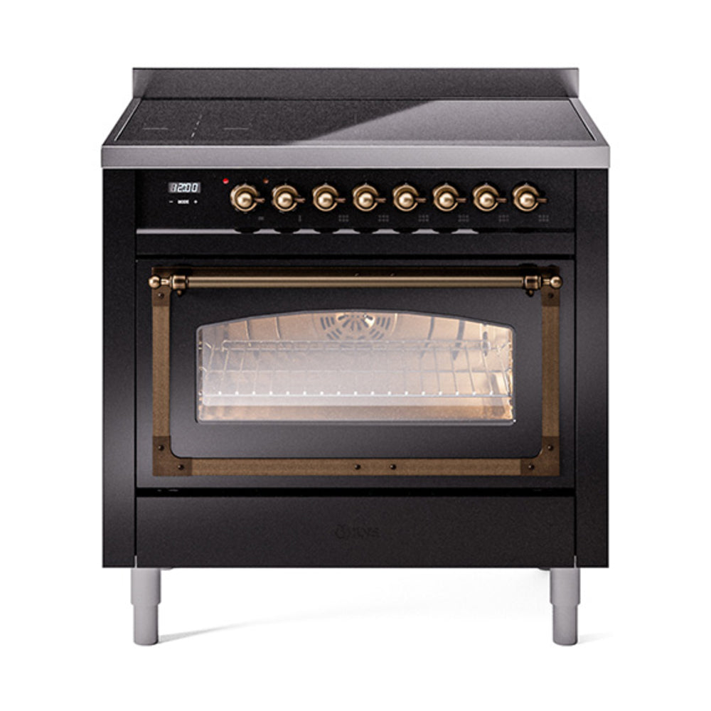 ILVE Nostalgie II Noblesse 36" Induction Freestanding Range with Triple Glass Door UNI366NMP