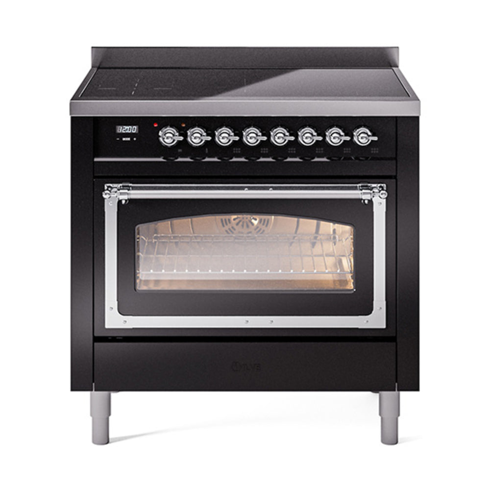 ILVE Nostalgie II Noblesse 36" Induction Freestanding Range with Triple Glass Door UNI366NMP