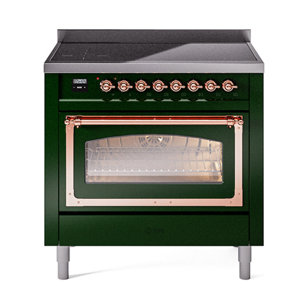 ILVE Nostalgie II Noblesse 36" Induction Freestanding Range with Triple Glass Door UNI366NMP