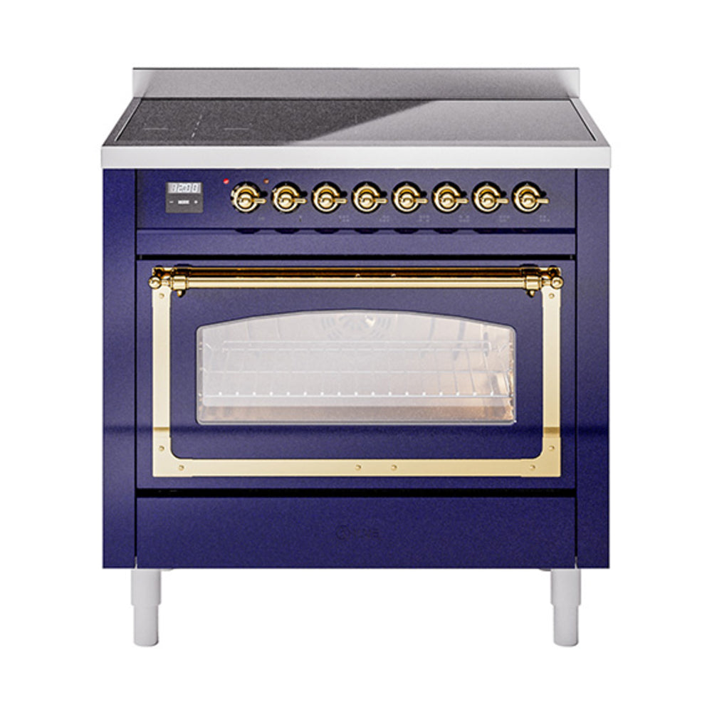 ILVE Nostalgie II Noblesse 36" Induction Freestanding Range with Triple Glass Door UNI366NMP